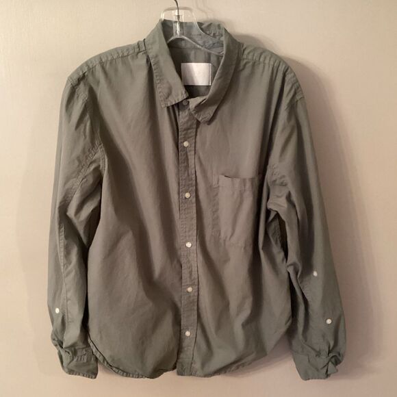 CITIZENS OF HUMANITY SIZE LARGE SAGE NOVA KAYLA SHRUNKEN SHIRT REVOLVE - Picture 4 of 11